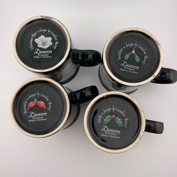 Yuletide Mugs Pattern Designs by Caroline Bessey by Dunoon Stoneware Set of Four - Picture 9 of 15